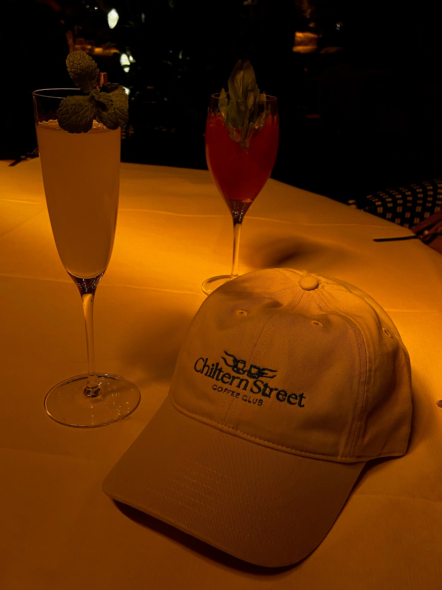 The Du Bois Atelier Chiltern Street Coffee Club Cap in the Chiltern Firehouse London